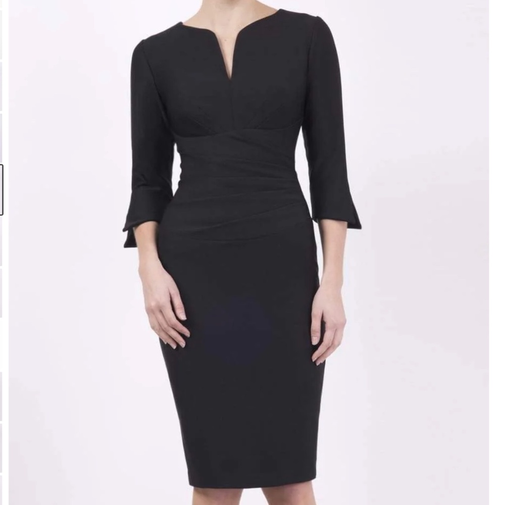 Diva Catwalk NWT Black Tuscany Pencil Midi Dress Size UK XL